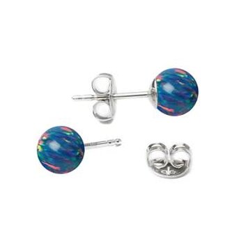 NBP20-OP01 Stříbrné opálové náušnice - 5 mm