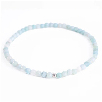 AN506-18 Minerální náramek přírodní Larimar a stříbro AG925