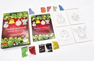 Piaskowe Malowanki. Ozdoby na Choinkę: Bałwanek