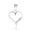 NB-4062 Stříbrný přívěšek - srdíčko se zirkony - srdce
