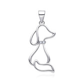 NB-4503 Stříbrný přívěšek pejsek - zvířátka