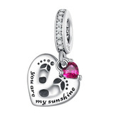 B0543 Stříbrný přívěšek korálek na náramek - rodina