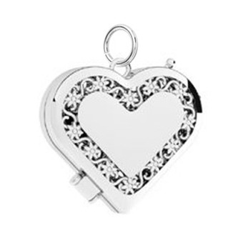 NB-4324 Stříbrný otevírací medajlonek srdce