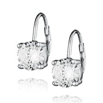 NB-3324-07 Stříbrné náušnice se zirkonem 7mm