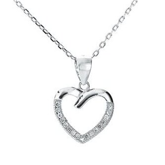 NB-2046 Stříbrný náhrdelník - srdce