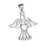 NB-4002 Stříbrný přívěšek andílek - srdce