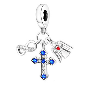 B0165 Stříbrný přívěsek korálek na náramek - zvířátka