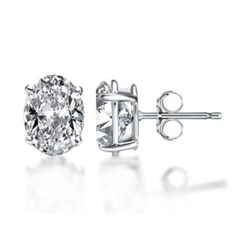 MN120 Stříbrné náušnice s moissanity