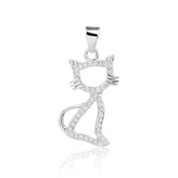 NB-4560 Stříbrný přívěsek kočička - zvířátka