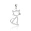 NB-4560 Stříbrný přívěsek kočička - zvířátka