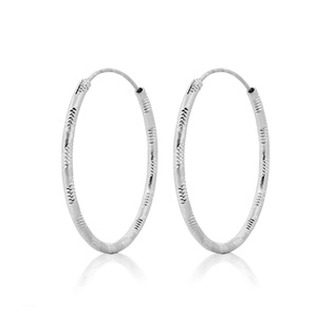 NB-3069-18 Zlacené stříbrné náušnice kruhy 18 mm