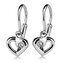 CS1070 Dětské náušnice stříbrné - srdíčka, čirý zirkon - srdce