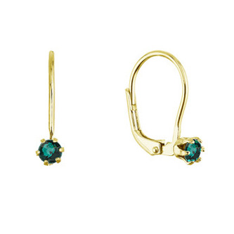 EG1719-GD Pozlacené visací náušnice s Preciosa krystalem