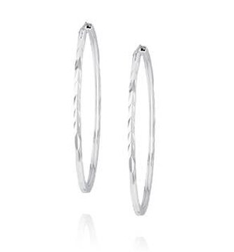 NB-3490 Stříbrné náušnice kruhy 45 mm