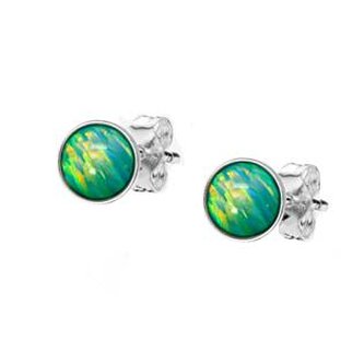 NBP36-OP11 Stříbrné opálové náušnice