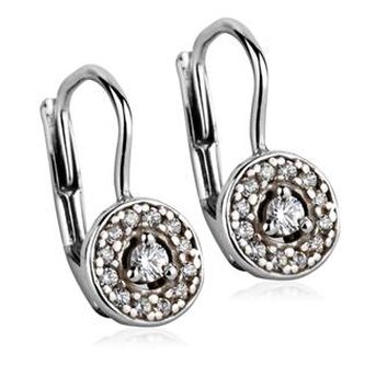 ZB3812 Dívčí stříbrné náušnice se zirkony