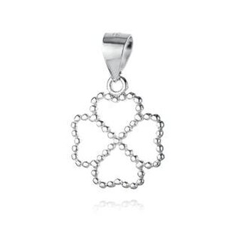 NB-4098 Stříbrný přívěšek čtyřlístek - čtyřlístky