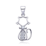 NB-4446 Stříbrný přívěšek kočička - zvířátka