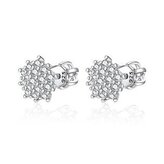 NB-3421 Stříbrné šroubovací náušnice - srdce