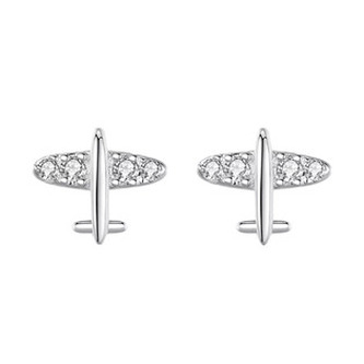 NB-3705 Stříbrné náušnice letadélka