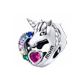 B0887 Stříbrný přívěšek korálek na náramek jednorožec - zvířátka