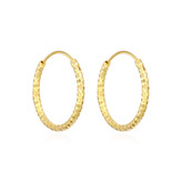 NB-3118-18 Zlacené stříbrné náušnice kruhy 18 mm