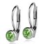 ZB23067-LG Stříbrné náušnice se světle zelenými kamínky 4 mm