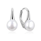 NB-3106 Stříbrné perlové náušnice