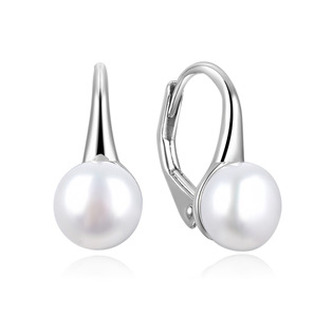NB-3106 Stříbrné perlové náušnice