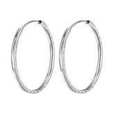 NB-3657-30 Stříbrné náušnice kruhy 30 mm