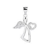NB-4420 Stříbrný přívěšek andílek se zirkony - andílci