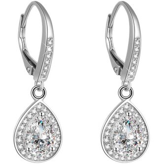 Stříbrné náušnice s krystaly AGUC1836 Beneto