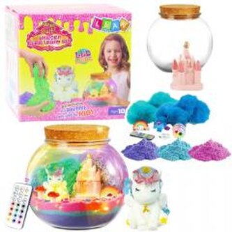 Kreatywny zestaw terrarium jednorożec z LED