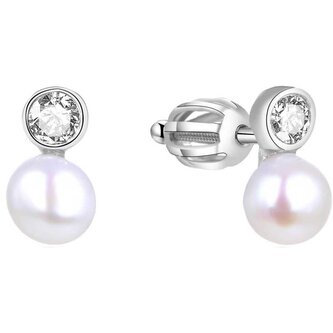 Stříbrné náušnice s pravou perlou AGUP1658PS Beneto