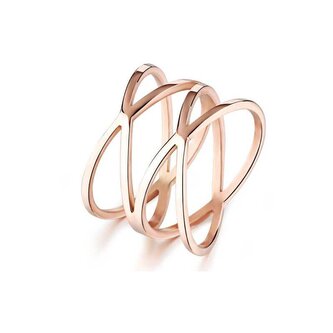 Romantický bronzový prsten z oceli KRS-275 Troli / Obvod: 49 mm - 49 mm