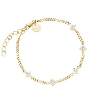 Něžný pozlacený náramek s čirými krystaly JBCPG-J1172 Rosefield
