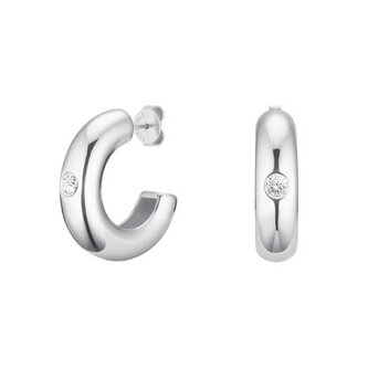 Stylové ocelové kruhy s krystalem Solitaire JEBCS-J1201 Rosefield