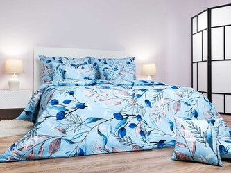 Povlečení krep Milaya modrá 140x200, 70x90 cm