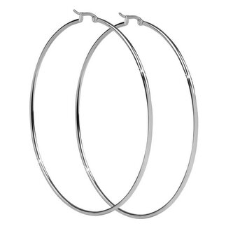 Nadčasové ocelové náušnice kruhy Troli / Průměr: 7 cm