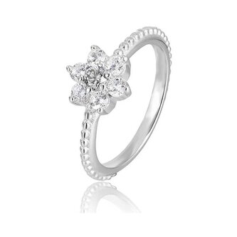 Stříbrný prsten s kytičkou AGG211 Beneto / Obvod: 50 mm - 50 mm