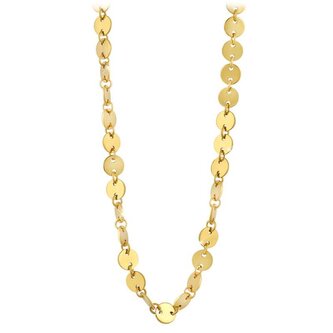 Stylový penízkový náhrdelník z pozlacené oceli Troli