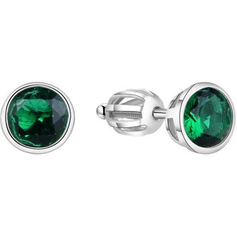 Stříbrné náušnice s třpytivým zirkonem AGUP1719S Beneto