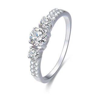 Stříbrný prsten s krystaly AGG197 Beneto / Obvod: 52 mm - 52 mm