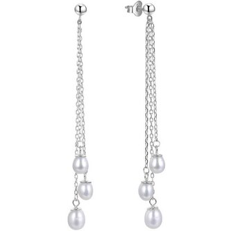 Stříbrné náušnice s perlami AGUP1841P Beneto