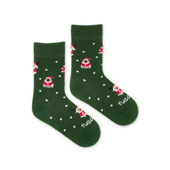 Dětské ponožky Santovi pomocníci Zelené S (23-26)