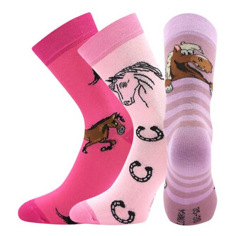 3PACK dětské ponožky Lonka vícebarevné (Horsik-mix II) 35/38