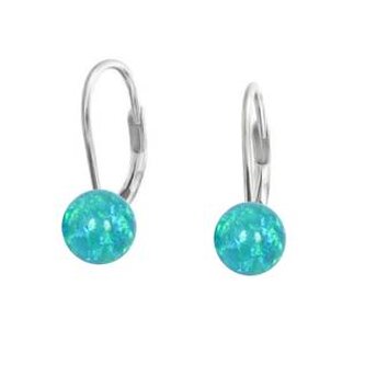 NBP35-OP62 Stříbrné opálové náušnice - 6 mm