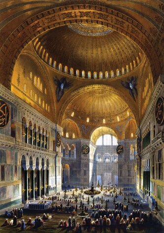 ART PUZZLE Puzzle První modlitba v mešitě Hagia Sofia 1000 dílků