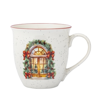 KUBEK BARYŁKA DUŻA NBC 630 ML DEK. DEKORACJE ŚWIĄTECZNE