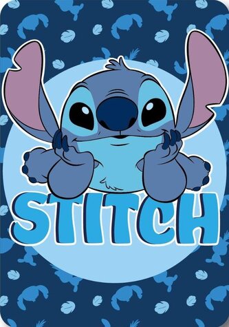 BLANKETS 100X140 LILO &  STITCH BLUE LIL36-5418 POLAR FLEECE - 220GSM